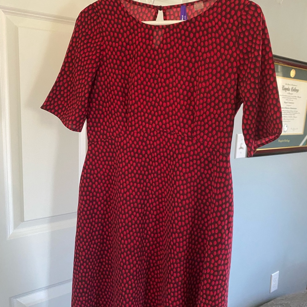 Red maternity dress